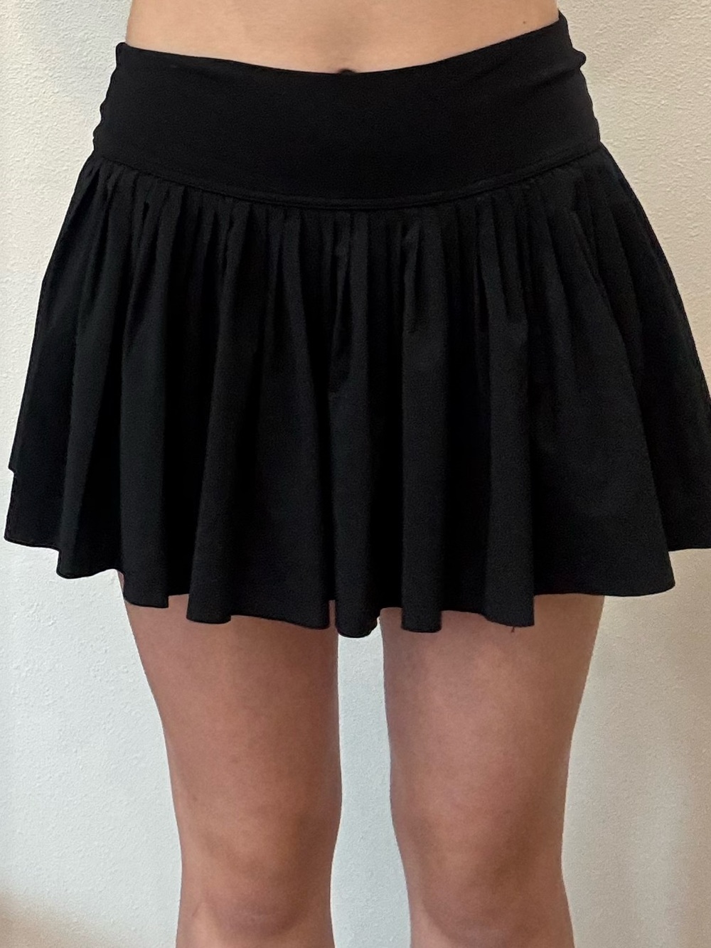 Women’s Black Pleated Athletic Skirt-Aerie/American Eagle